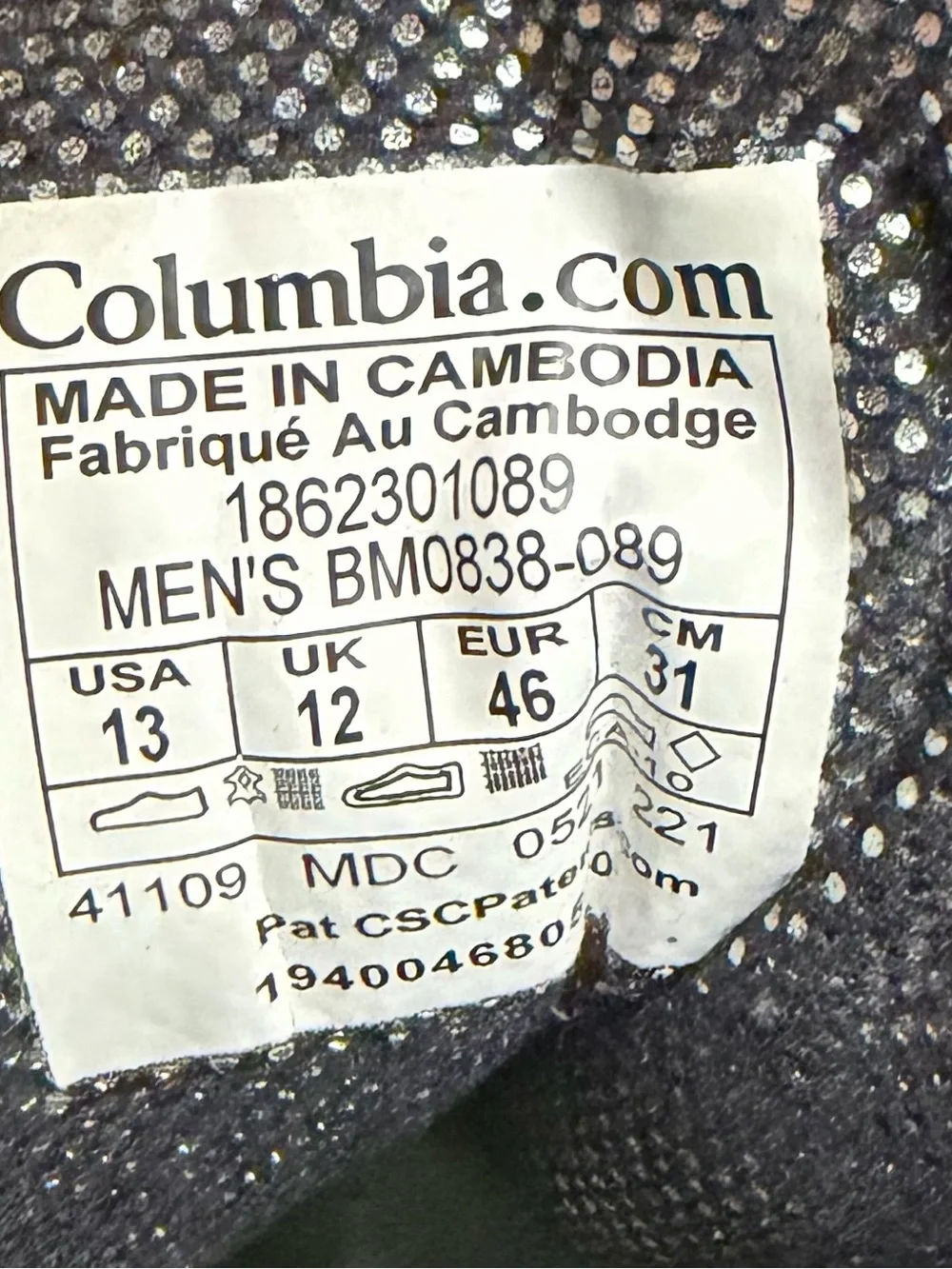 Columbia Men’s Size 13 Waterproof Insulated Hiking Winter Boots Gray
